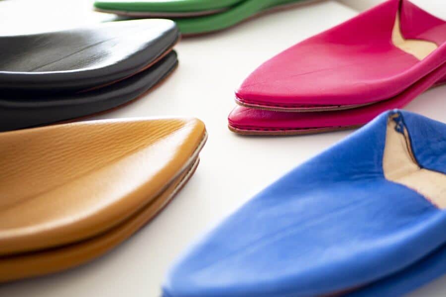 babouche leather slippers