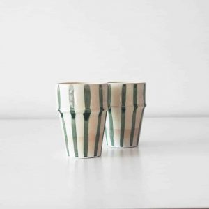 ceramics striped cups
