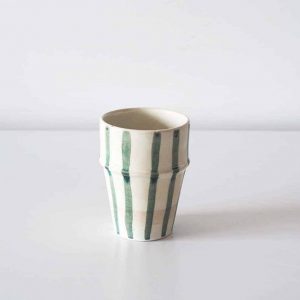 cream stripe cup