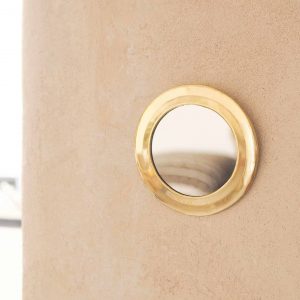 round brass wall mirror