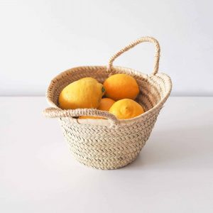 small round storage basket