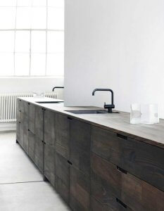 dark timber kitchen