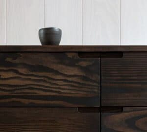 dark timber kitchen cabinet