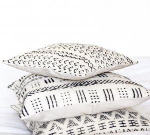 small mudcloth cushion