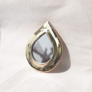 brass mini mirror