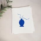 blue ceramic artwork