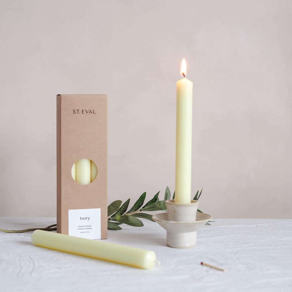 Olive Green Dinner Candles St Eval We Are Nomads