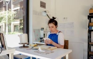 eva in her south london ceramics studio we are nomads