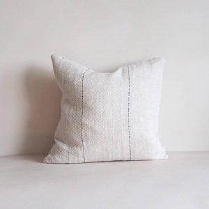 Cream linen runner cushion