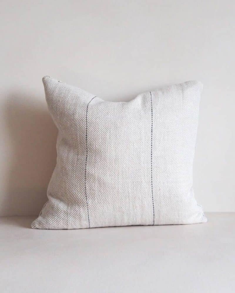 Cream linen runner cushion