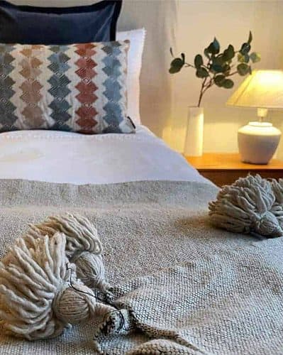 concrete pom-pom blanket
