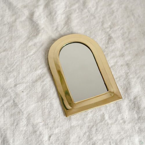 Arched Brass Mirror We Are Nomads
