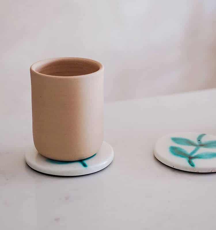 White Ceramic Coasters Ayah Ceramics We Are Nomads
