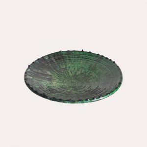 Tamegroute platter in green with a gloss glaze