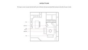 layout plan for a living room design in austin, texas