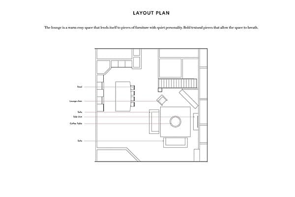 layout plan for a living room design in austin, texas
