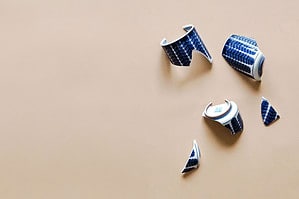 broken ceramic cup to be fixed with gold kintsugi