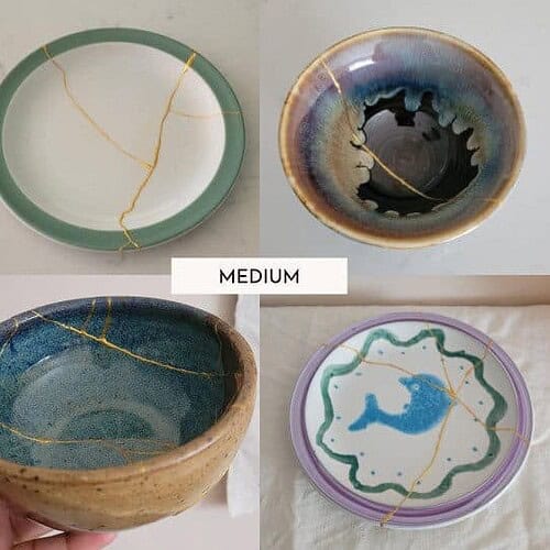 Medium kintsugi repair Medium kintsugi repair